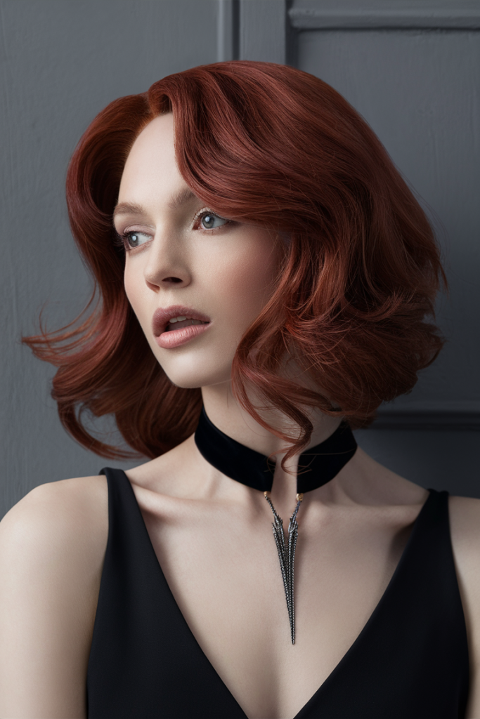 Short Burgundy Shag