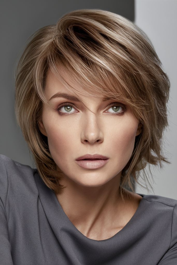 Blunt and Straight Shoulder-Length Cut