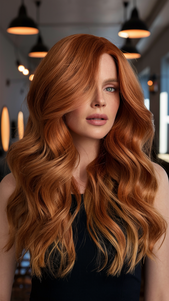 Vibrant Strawberry Blonde Waves