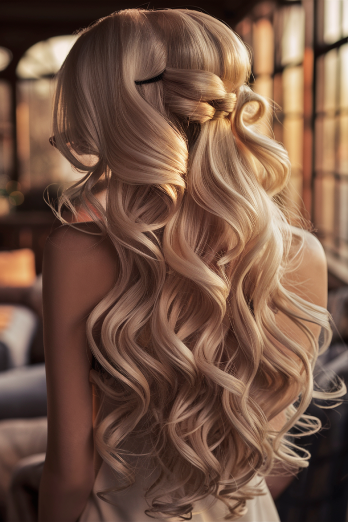 Soft Ash Blonde Curls