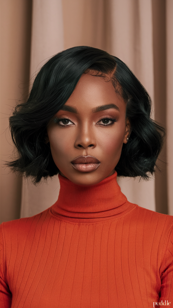 Relaxed and Textured Bob with Glasses