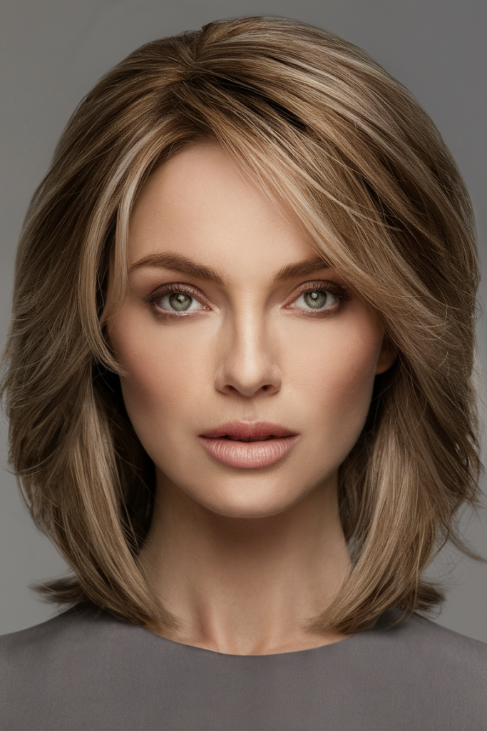 Blunt and Straight Shoulder-Length Cut