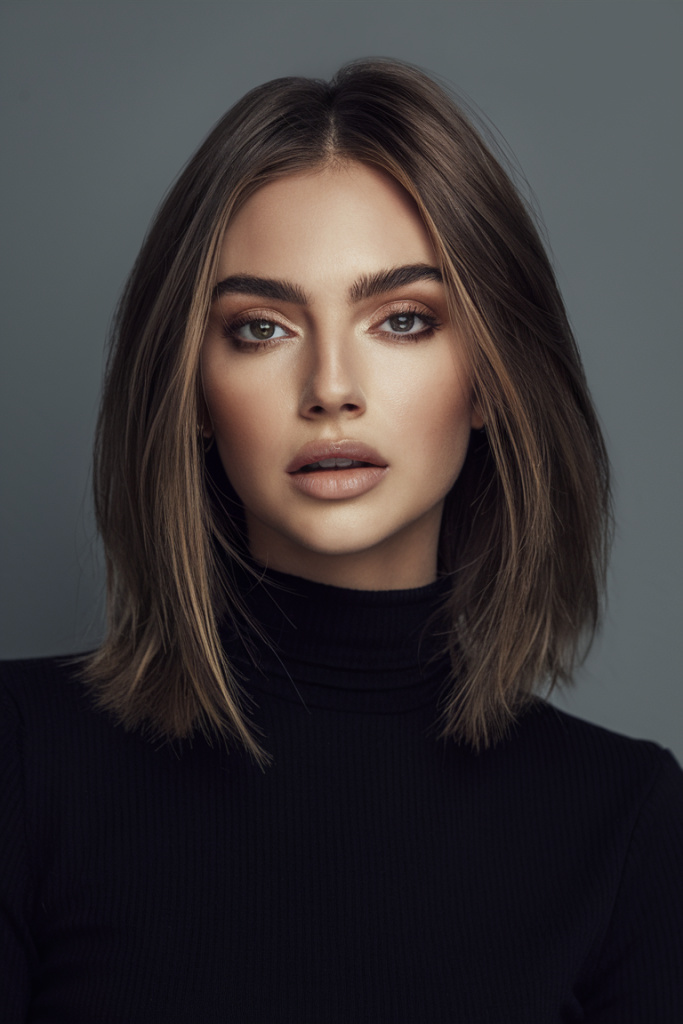 Tousled, Soft Waves with Middle Part