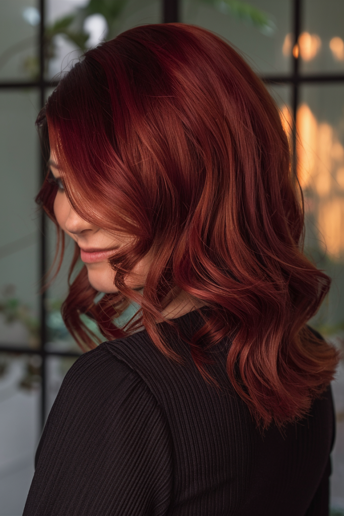 Radiant Ruby Waves