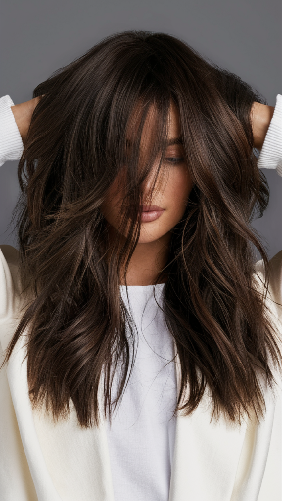 Deep Chocolate Brown with Sleek Layers