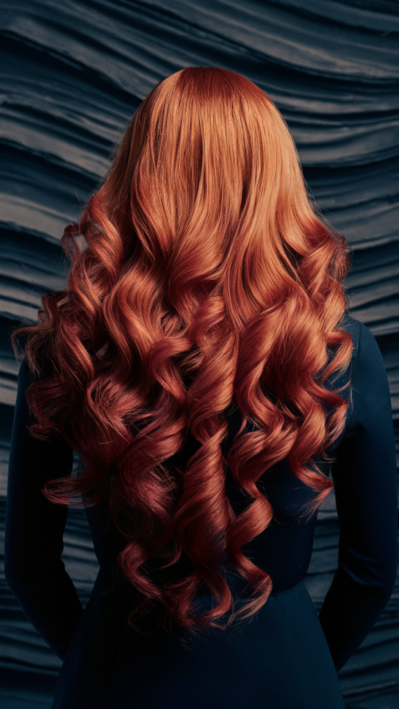 Fiery Copper Waves
