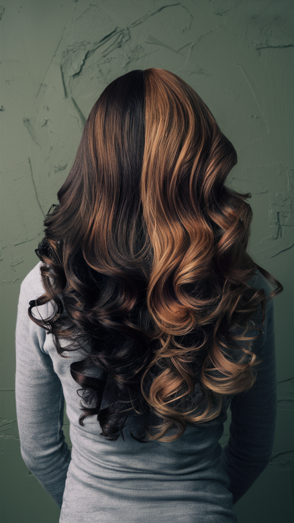 Chestnut Brown with Caramel Highlights