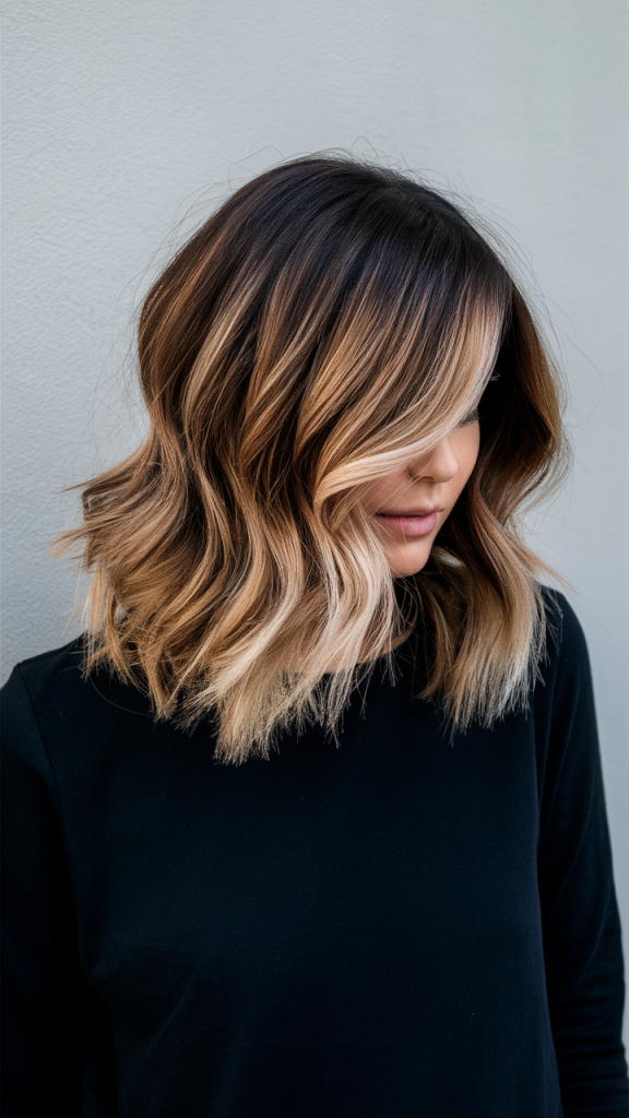 Textured Waves with Warm Highlights