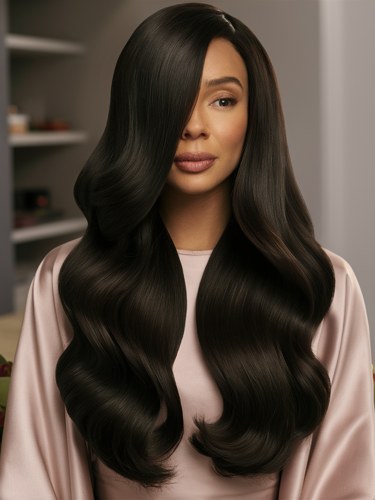 Soft Black with Gentle Curls
