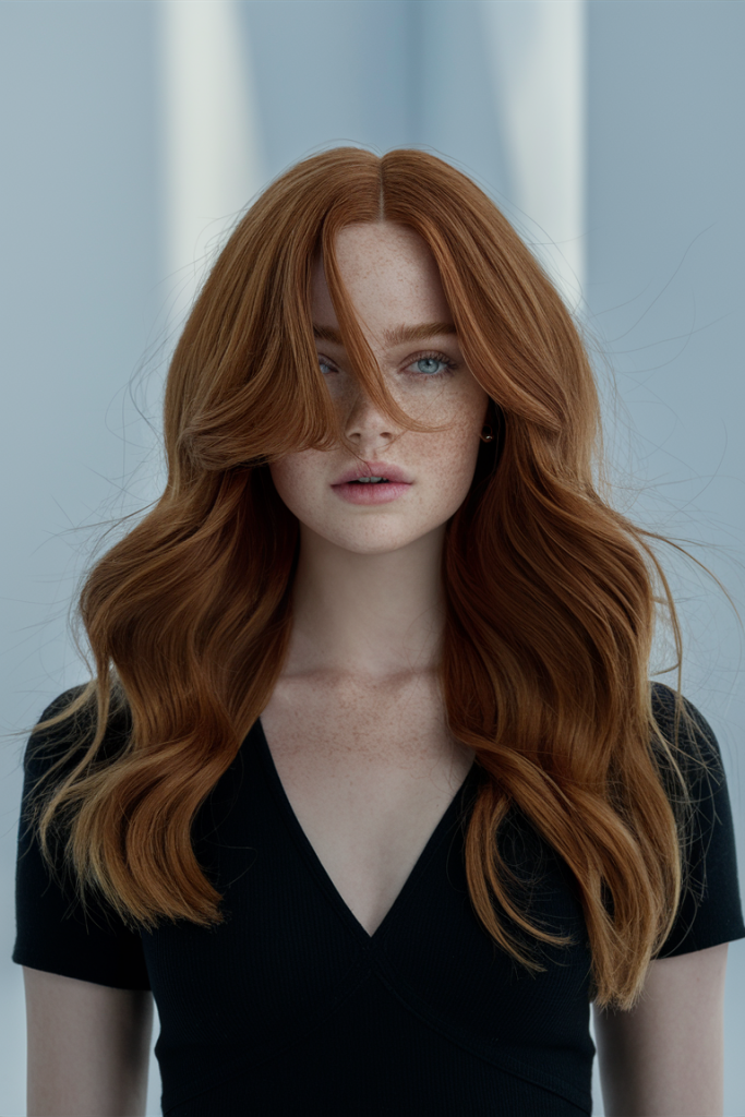 Warm Cinnamon Red Waves