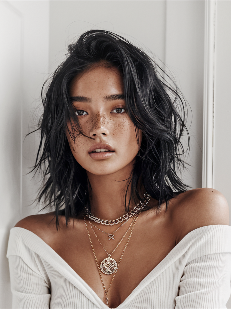 Deep Black Lob with Texture
