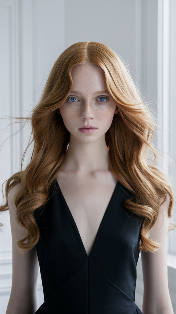 Warm Cinnamon Red Waves