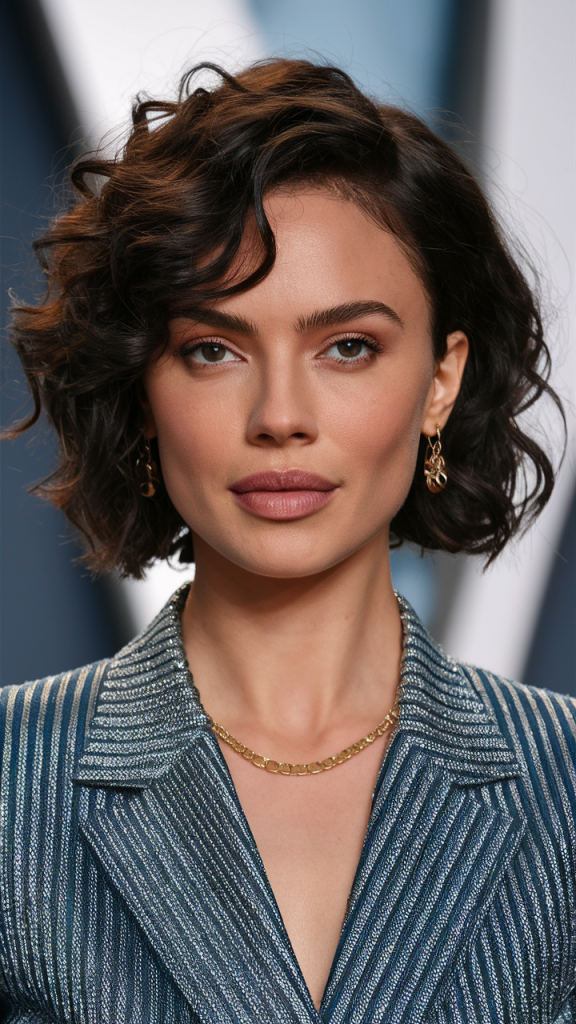 Short Curly Bob with Defined Curls