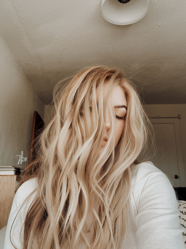 Voluminous Blowout with Champagne Tones