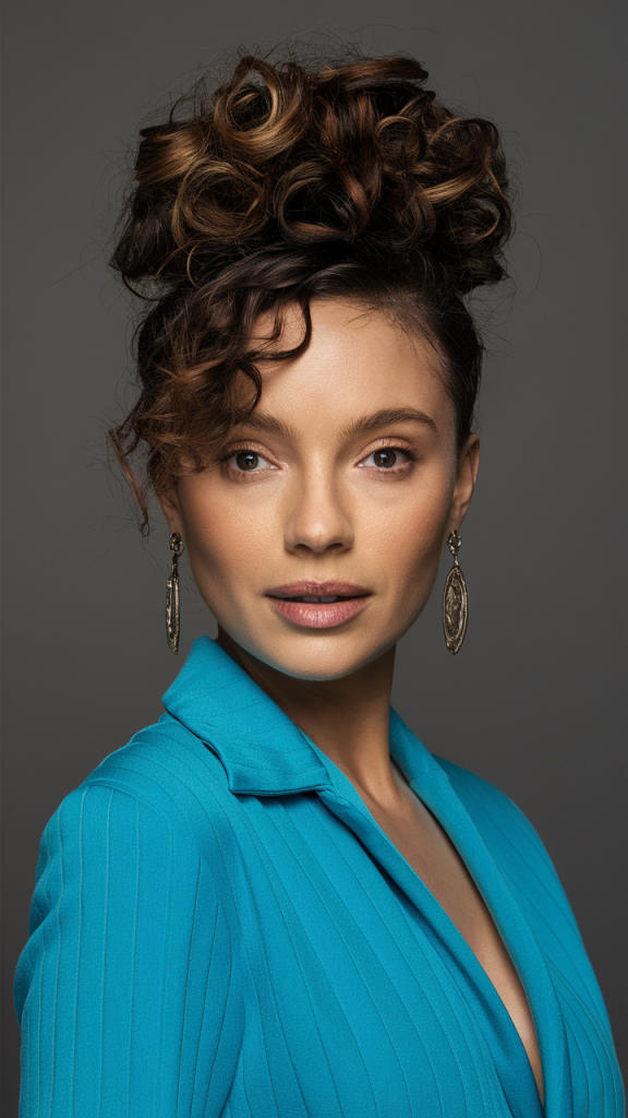 Voluminous Curly Updo