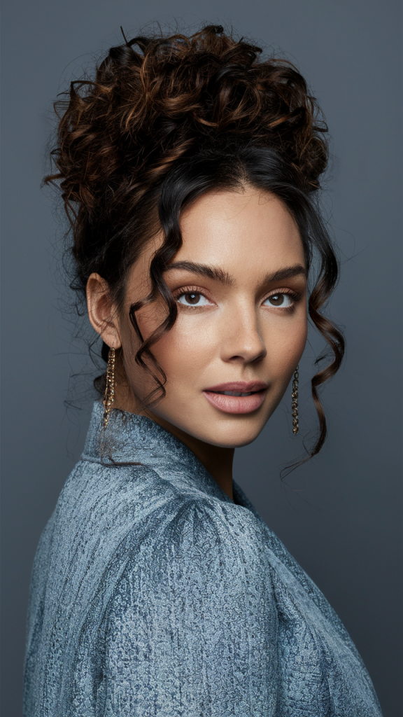Voluminous Curly Updo